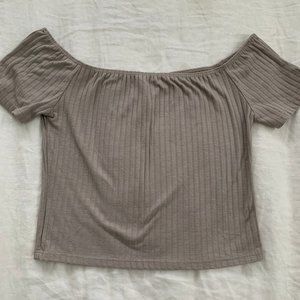 Wide Shoulder Crop top